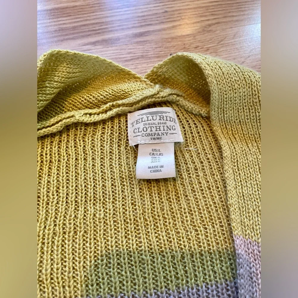 Multicolor Open Front Cardigan - Size L - Picture 2 of 6